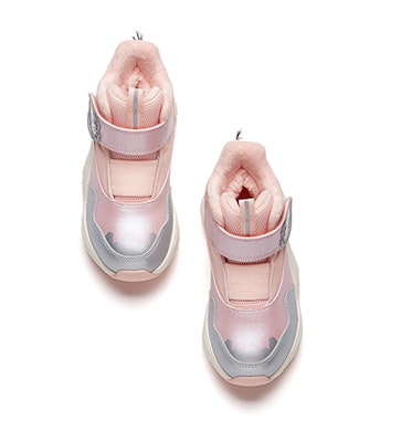 (Preschool) Anta High-Top Velcro 'Pink Silver Fleece' A322146996A-1 Shop (Preschool) Anta High-Top Velcro 'Pink Silver Fleece' A322146996A-1