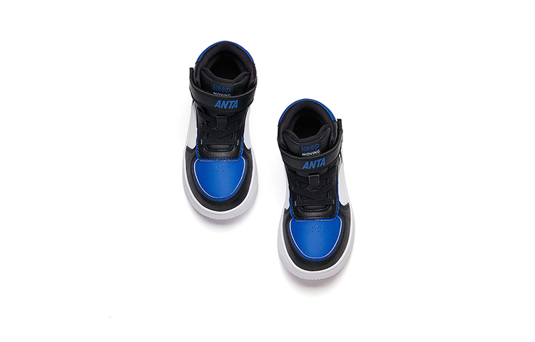 Lookbook (Preschool) Anta High-Top Velcro 'White Black Blue' A33039010H-15