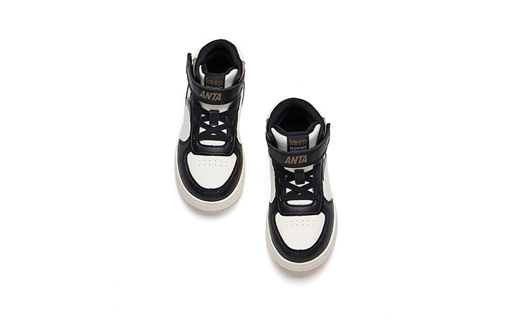Lookbook (Preschool) Anta High-Top Velcro 'White Black Grey' A33039010H-16