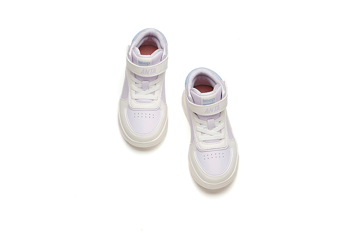 Lookbook (Preschool) Anta High-Top Velcro 'White Purple' A33039010H-11