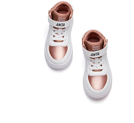 (Preschool) Anta High-Top Velcro Sneakers 'White Gold' A33039010H-13 Lookbook (Preschool) Anta High-Top Velcro Sneakers 'White Gold' A33039010H-13