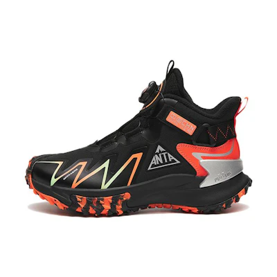 (PS) Anta Leather Slip-Resistant Sneaker 'Black Orange'