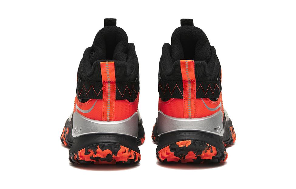 Lookbook (Preschool) Anta Leather Slip-Resistant Sneaker 'Black Orange' 312246908-5