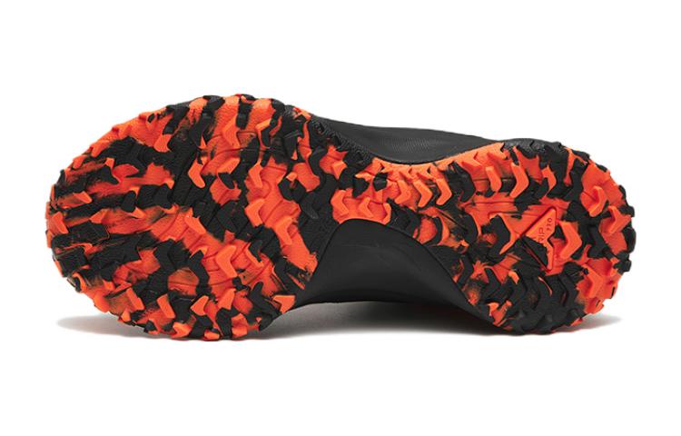 Shop (Preschool) Anta Leather Slip-Resistant Sneaker 'Black Orange' 312246908-5