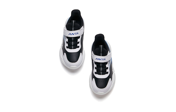 Lookbook (Preschool) Anta Lightweight Running Shoe 'White Black Blue' A312149951A-4(YC)