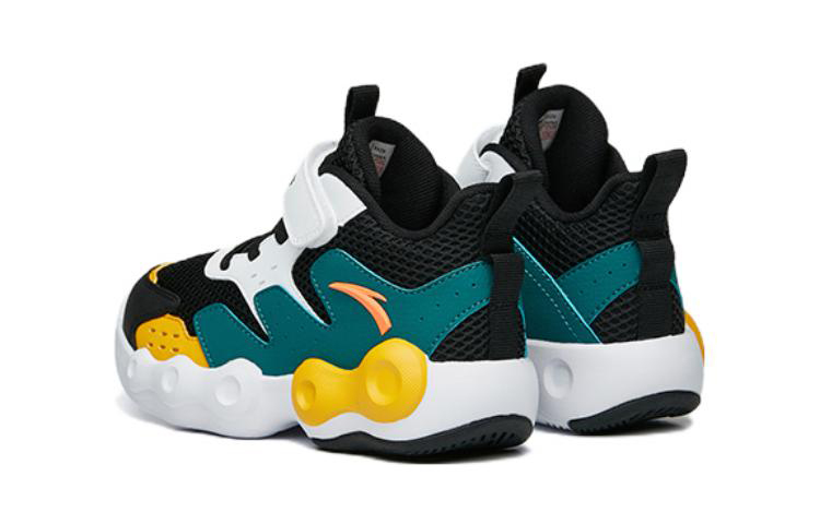 Shop (Preschool) Anta Low-Top Basketball 'Black White Green' A312239911-2