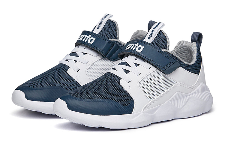 (PS) Anta Low-Top Velcro Running Shoe 'Grey White Blue' 圖 3