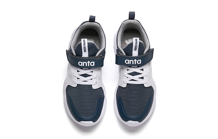 (PS) Anta Low-Top Velcro Running Shoe 'Grey White Blue' 圖 4