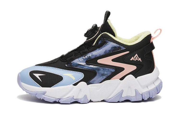 (PS) Anta Low 'Black Blue Knob-Buckle Leather Net Warm'