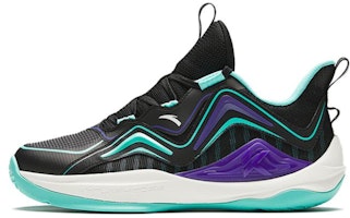 (Preschool) Anta Low 'Black Green Purple' A312341106-3