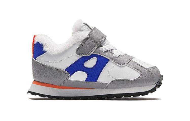 Order 嬰兒 安踏兒童 加絨保暖 保暖 低筒 學步鞋 灰藍色