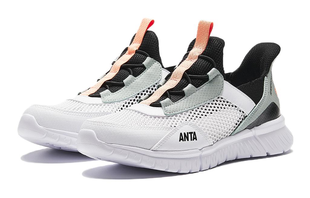 Order 大童 Anta安踏 防滑防踢減震低幫兒童跑步鞋 白綠