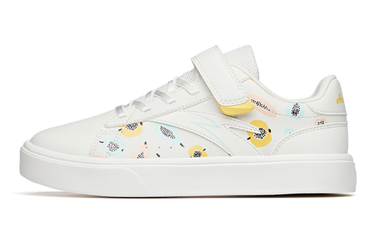 Buy 大童 Anta安踏 休閒滿版印花 低筒 兒童板鞋 白黃
