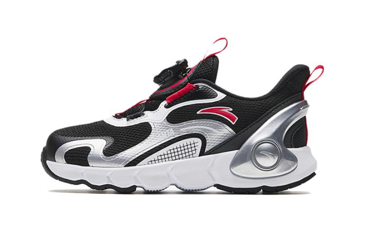 (Preschool) Anta Low Running Shoes 'Black Silver Red' A312339950-1