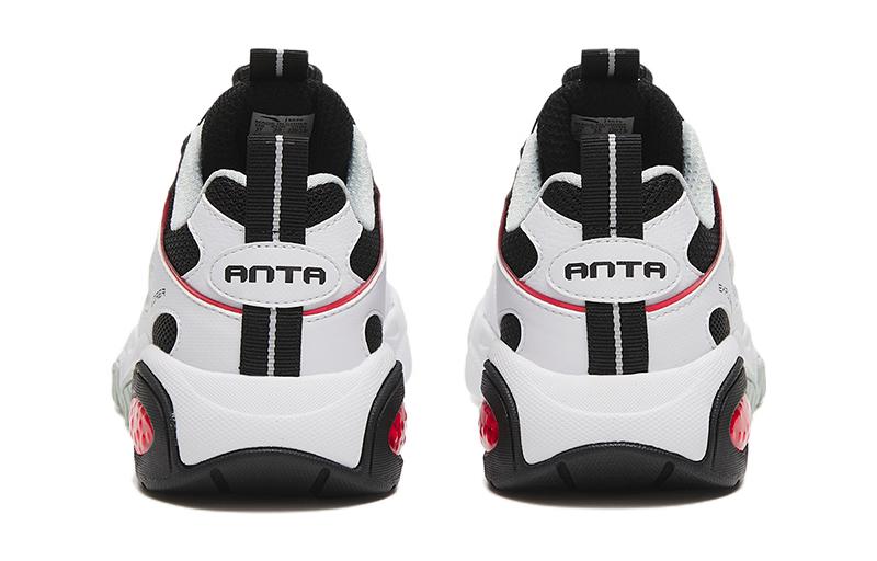 (PS) Anta Low Top Sport Casual Shoes 'Black White Red' 圖 4