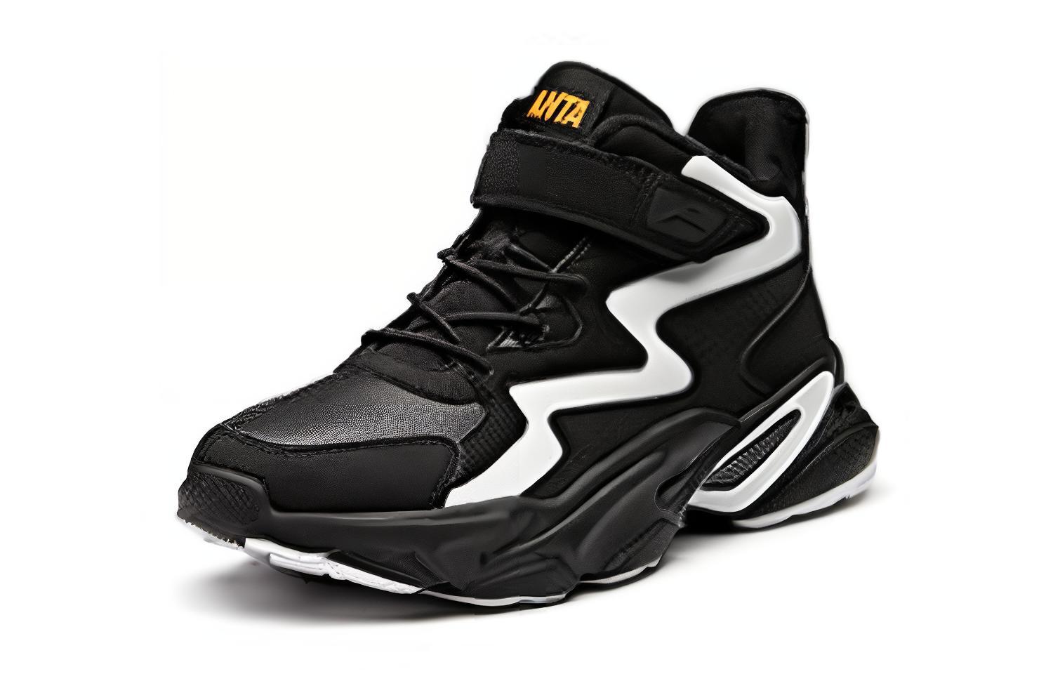 Lookbook (Preschool) Anta Magic Tape Running Shoe 'Black White' A312146831-1