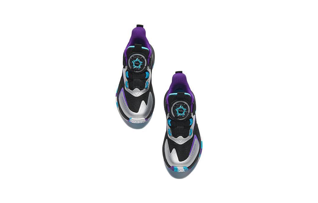 Lookbook (Preschool) Anta Mid-Top 'Black Purple Green' 312339957-1
