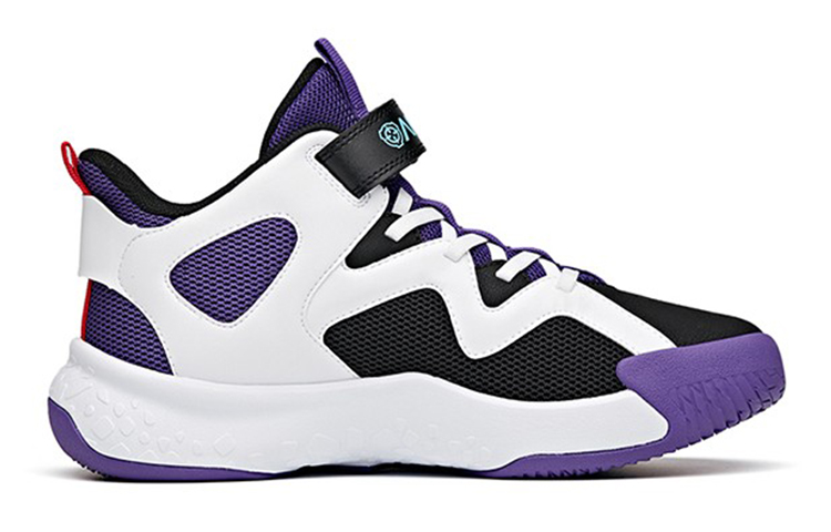 Order (Preschool) Anta Mid-Top 'Black White Purple - Cement Destroyer' A312131153A-3