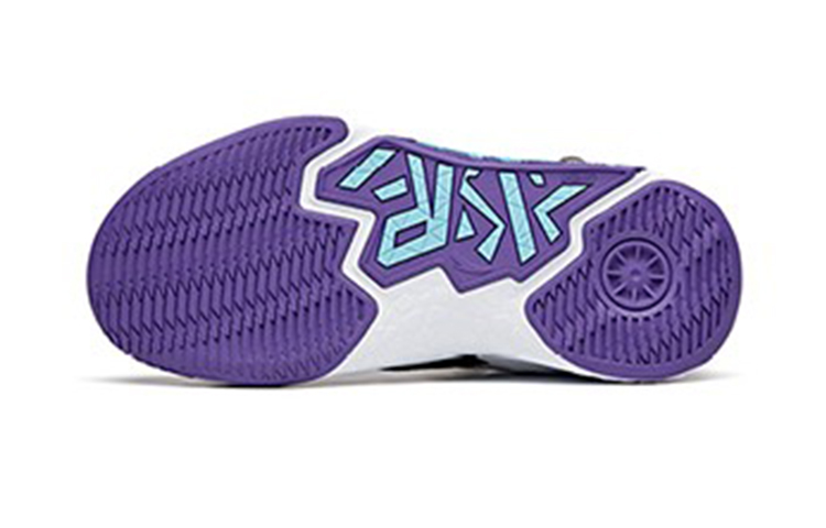 Details for (Preschool) Anta Mid-Top 'Black White Purple - Cement Destroyer' A312131153A-3