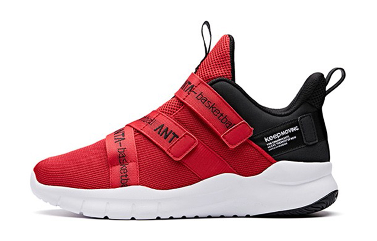 (Preschool) Anta Mid-Top 'Red Black White' A31911103-2