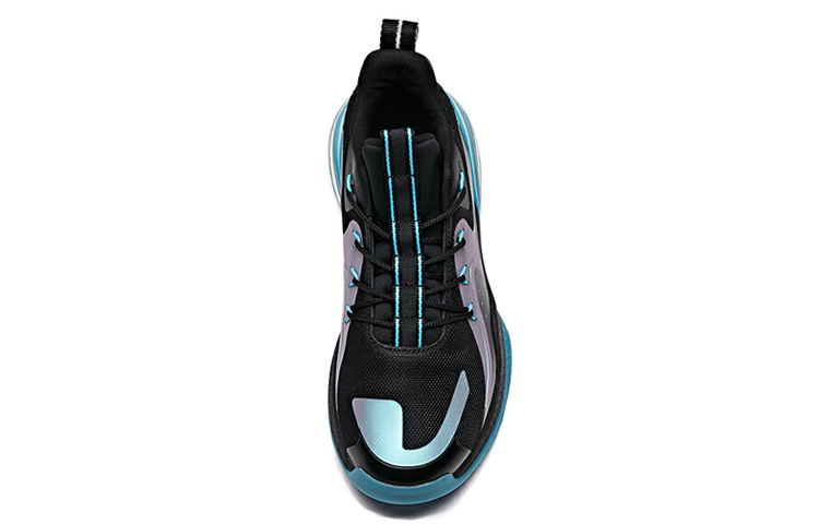 Lookbook (Preschool) Anta Mid-Top Basketball 'Black Blue' 312011101-1