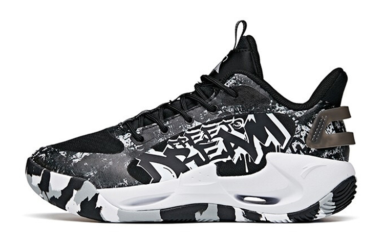 (Preschool) Anta Mid-Top Basketball 'Black Grey White' 312121110-3