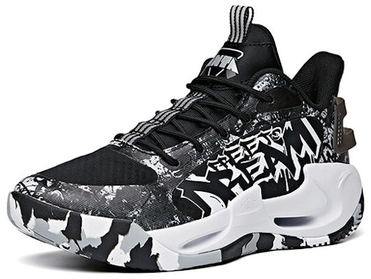 (Preschool) Anta Mid-Top Basketball 'Black Grey White' 312121110-3 Order (Preschool) Anta Mid-Top Basketball 'Black Grey White' 312121110-3