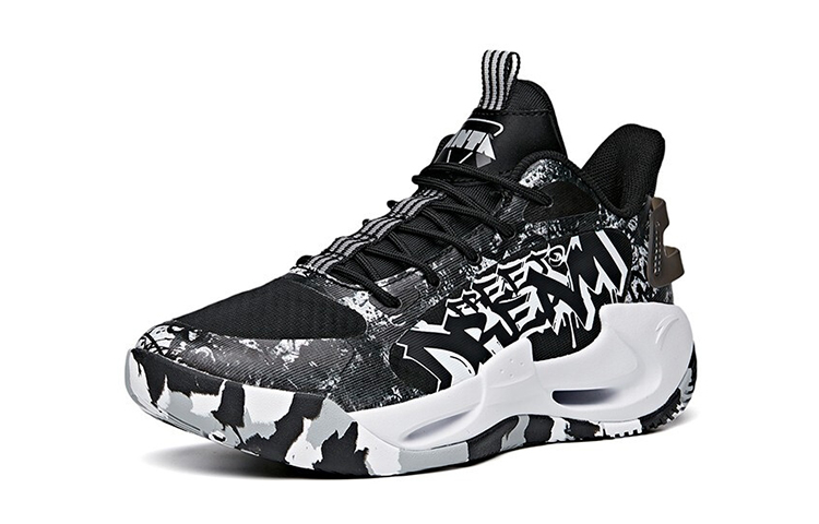 Order (Preschool) Anta Mid-Top Basketball 'Black Grey White' 312121110-3