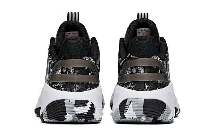 Shop (Preschool) Anta Mid-Top Basketball 'Black Grey White' 312121110-3