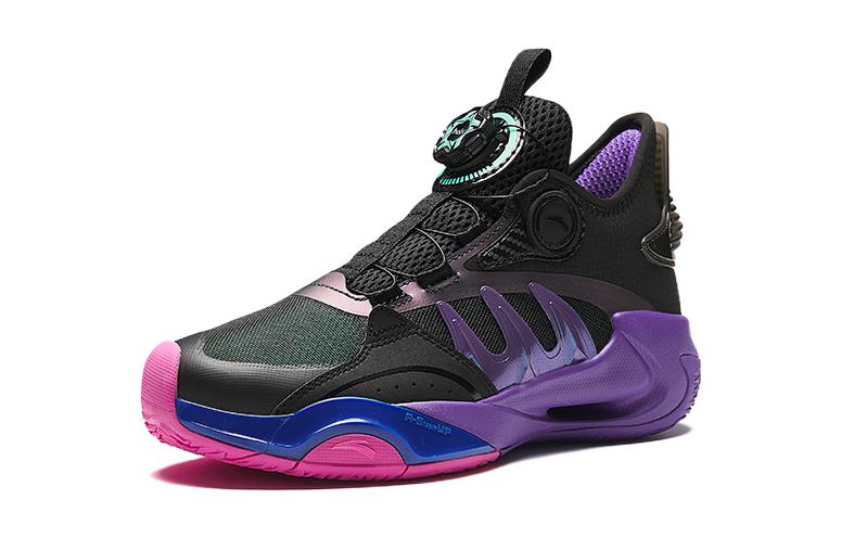 Order (PS) Anta Sepatu Basket Mid-Top 'Hitam Ungu' A312411107-4