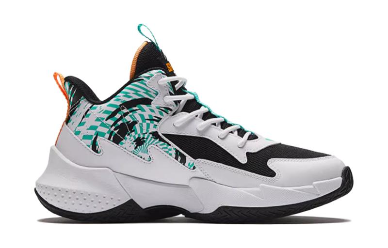 Order (Preschool) Anta Mid-Top Basketball 'Black White Green' A312341108-1