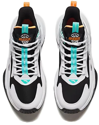 (Preschool) Anta Mid-Top Basketball 'Black White Green' A312341108-1 Lookbook (Preschool) Anta Mid-Top Basketball 'Black White Green' A312341108-1