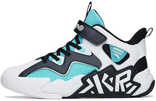 (Preschool) Anta Mid-Top Basketball 'Cement Buster White Black Green' A312221166-2 (Preschool) Anta Mid-Top Basketball 'Cement Buster White Black Green' A312221166-2