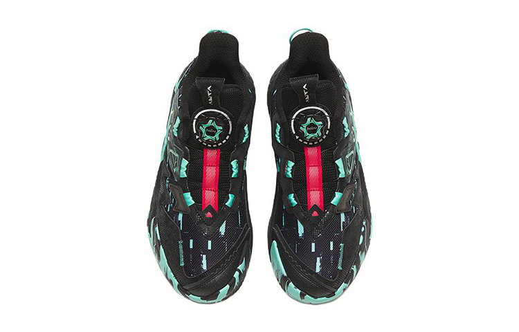 Lookbook (Preschool) Anta Mid-Top Basketball 'Cement Kryptonite Black Blue' A312241101-6