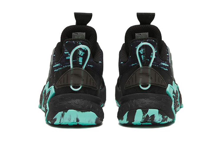 Shop (Preschool) Anta Mid-Top Basketball 'Cement Kryptonite Black Blue' A312241101-6