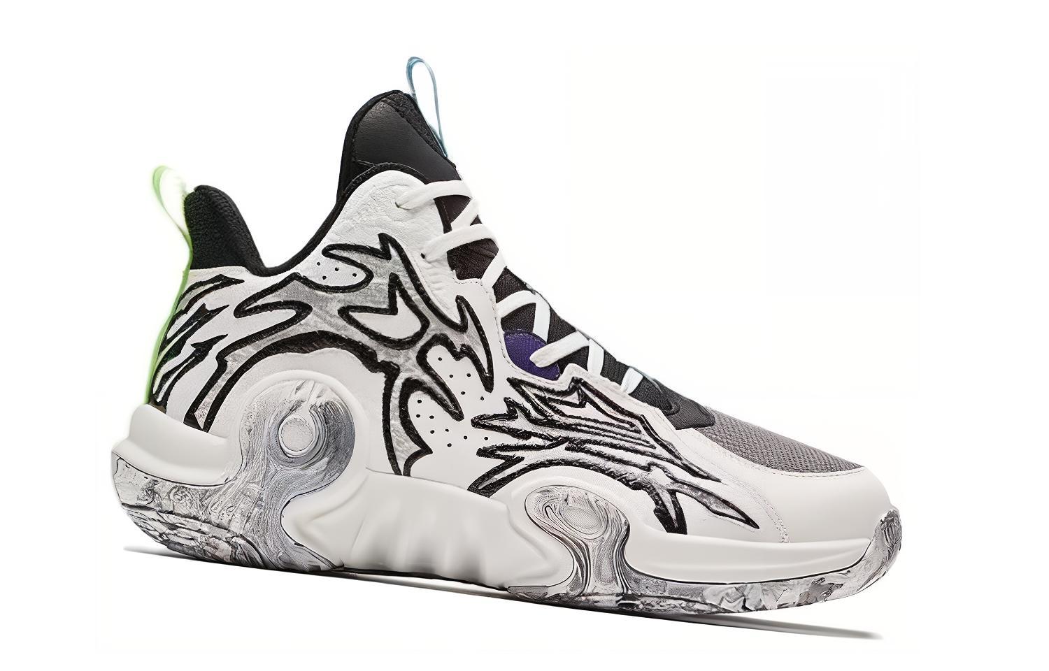 Order (Preschool) Anta Mid-Top Basketball 'White Black' A312331104-1
