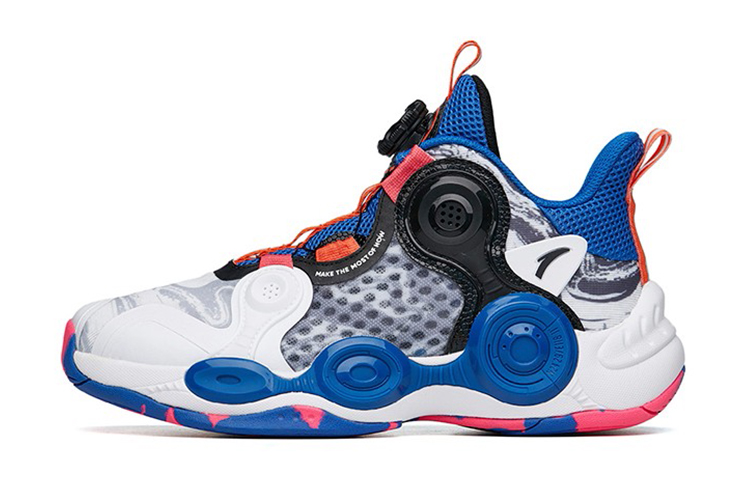 (Preschool) Anta Mid-Top Basketball 'White Blue' 312221102-5