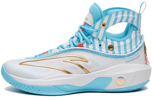 (Preschool) Anta Mid-Top Basketball 'White Blue Gold' 312321130-4 Buy (Preschool) Anta Mid-Top Basketball 'White Blue Gold' 312321130-4