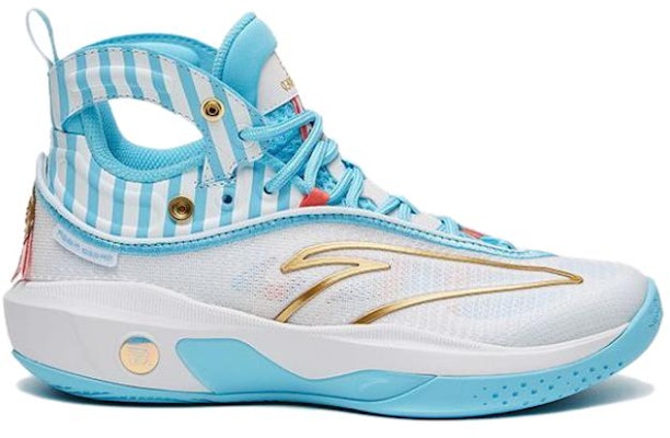 (Preschool) Anta Mid-Top Basketball 'White Blue Gold' 312321130-4 Order (Preschool) Anta Mid-Top Basketball 'White Blue Gold' 312321130-4