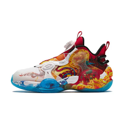(PS) Anta Mid-Top Basketball Sneakers 'White Red'