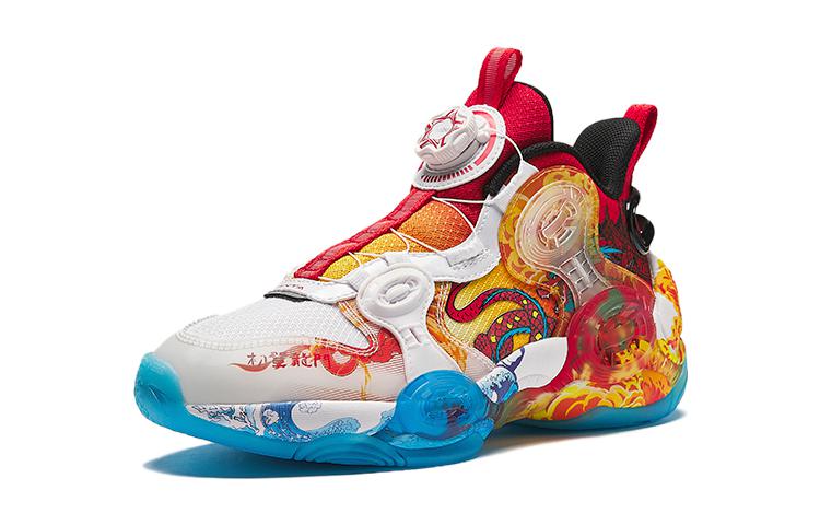 Order (Preschool) Anta Mid-Top Basketball Sneakers 'White Red' 312411123-1