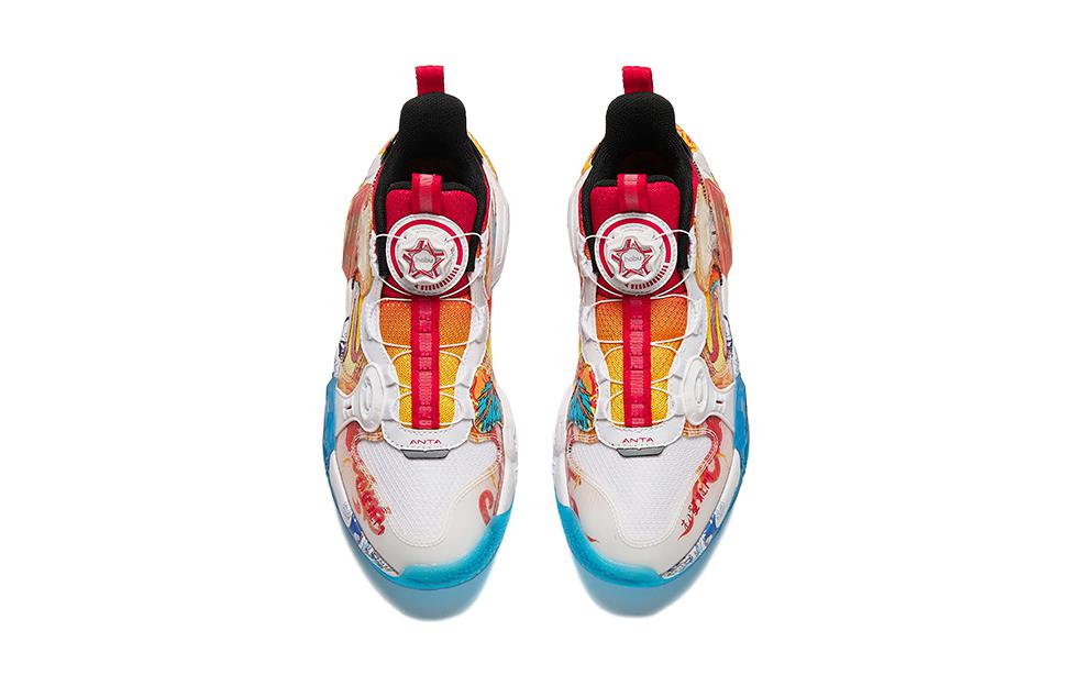 Lookbook (Preschool) Anta Mid-Top Basketball Sneakers 'White Red' 312411123-1