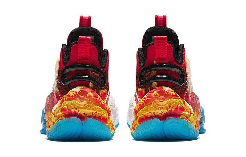Shop (Preschool) Anta Mid-Top Basketball Sneakers 'White Red' 312411123-1