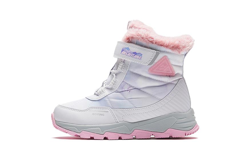 (Preschool) Anta Mid-Top Boot 'Grey Pink' A322349901-2