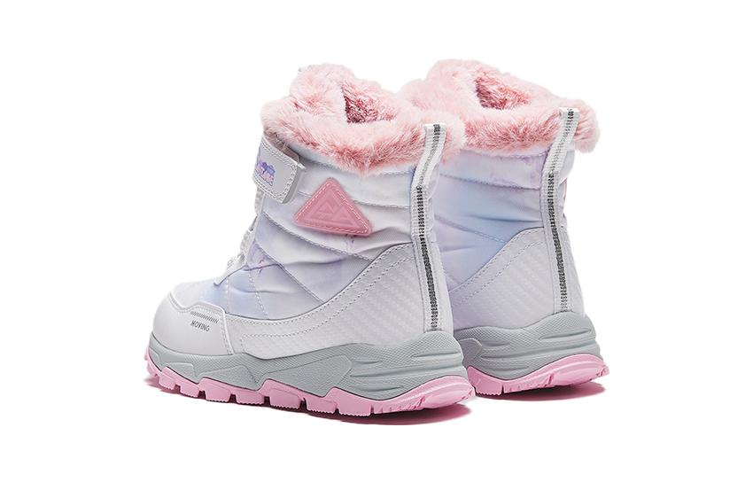 Shop (Preschool) Anta Mid-Top Boot 'Grey Pink' A322349901-2