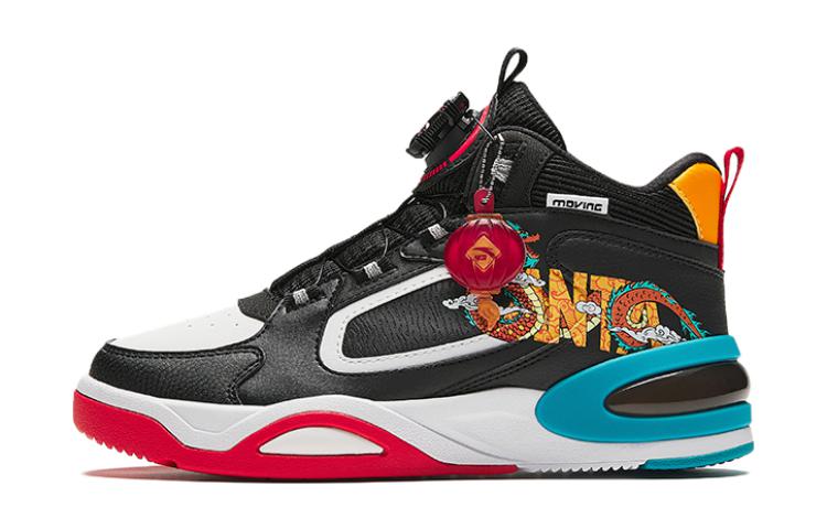 (Preschool) Anta Mid-Top Running Shoe 'Black Red' 312348001-12