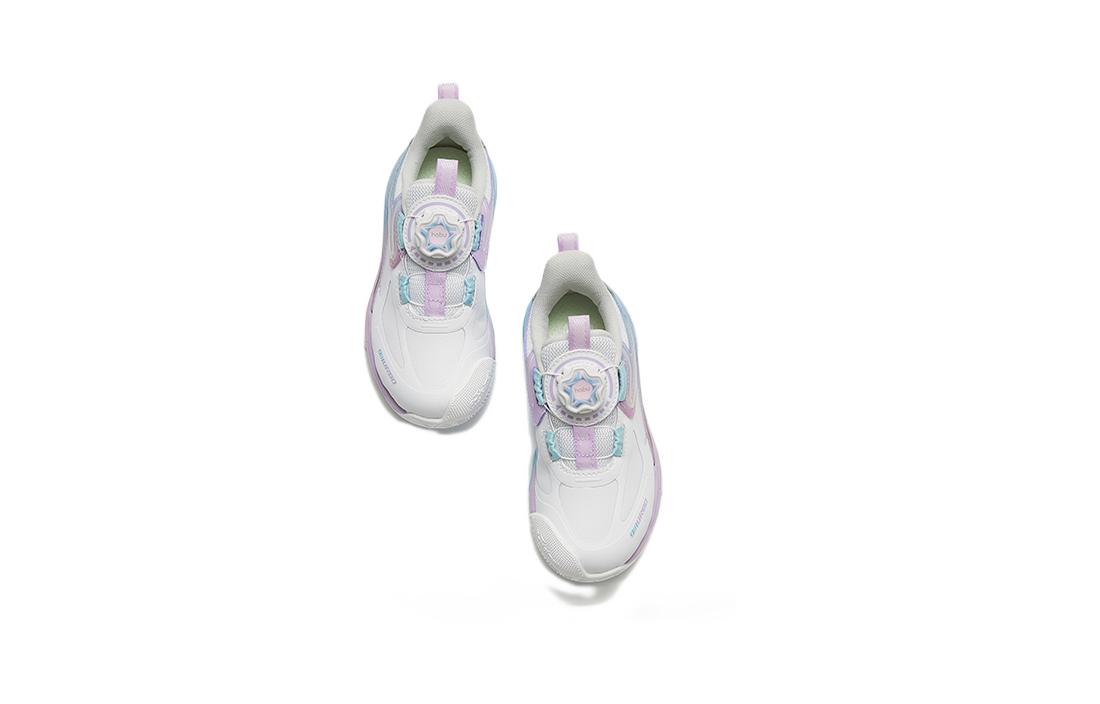 Lookbook (Preschool) Anta Mid-Top Running Shoe 'White Purple Silver' 322249961N-3