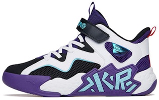 (Preschool) Anta Mid Black White Purple 'Cement Court' A312221166-3 (Preschool) Anta Mid Black White Purple 'Cement Court' A312221166-3