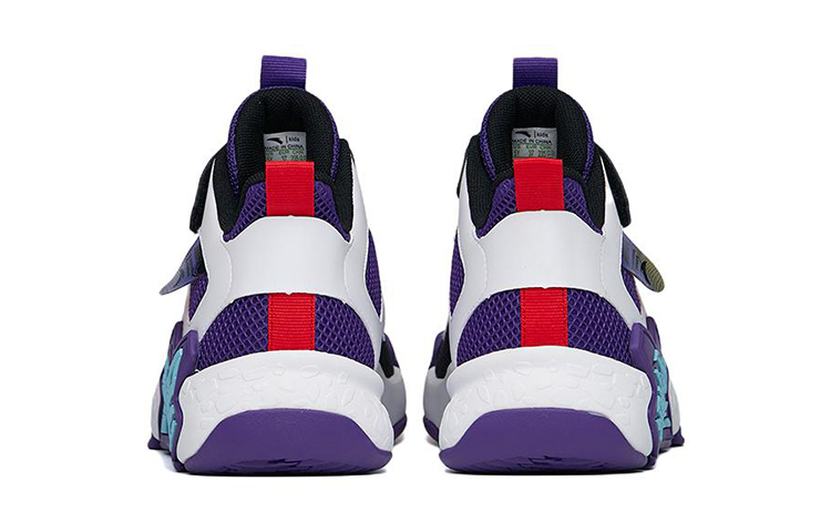 Shop (PS) Anta Mid Negro Blanco Morado 'Cement Court' zapatillas deportivas. A312221166-3
