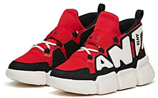 (Preschool) Anta Mid-Top Casual 'White Red' A31038830-4 Lookbook (Preschool) Anta Mid-Top Casual 'White Red' A31038830-4